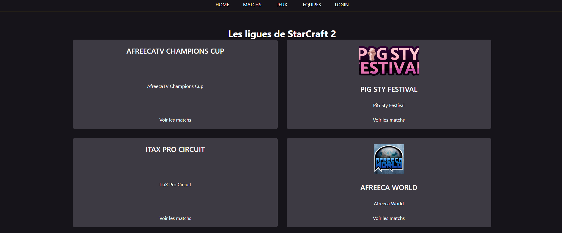 Site internet de paris d'e-sport